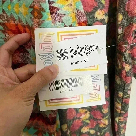 LULAROE Irma Drop Sleeve Aztec Floral Top Bundle | size XS - Picture 2 of 10
